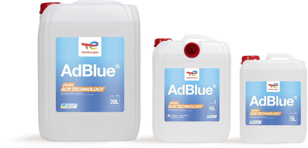 AdBlue range 20l, 10l and 5l canisters